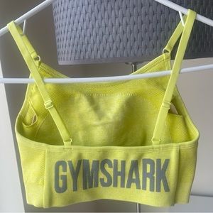 GYMSHARK Limited Edition Flex Strappy Sports Bra - Glitch Yellow Marl